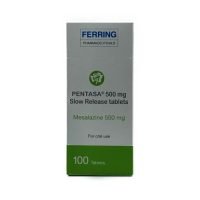 Pentasa 500 mg slow release tablets by Ferring Pharmaceuticals - 100 mesalazine tablets for oral use available through online pharmacy